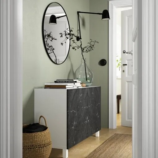 BESTÅ σύνθεση αποθήκευσης με πόρτες, 120x42x74 cm 494.214.38