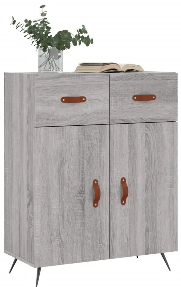 vidaXL Ντουλάπι Γκρι Sonoma 69,5 x 34 x 90 εκ. από Επεξεργασμένο Ξύλο