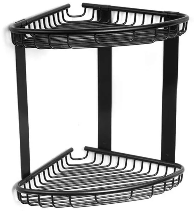Γωνιακή Ραφιέρα Μπάνιου Reti 963777 55 21x21x27cm Black Karag Stainless Steel