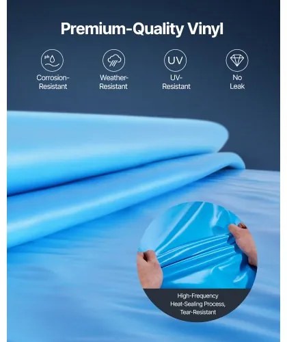 VEVOR Oval Pool Liner 24 x 12.3ft Overlap Style Pool Liner 52in Wall Height