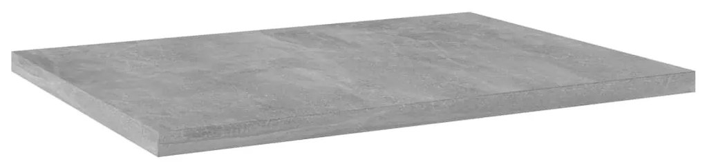 Ράφια Βιβλιοθήκης 4 τεμ. Γκρι Σκυροδ. 40x30x1,5 εκ. Επεξ.Ξύλο - Γκρι
