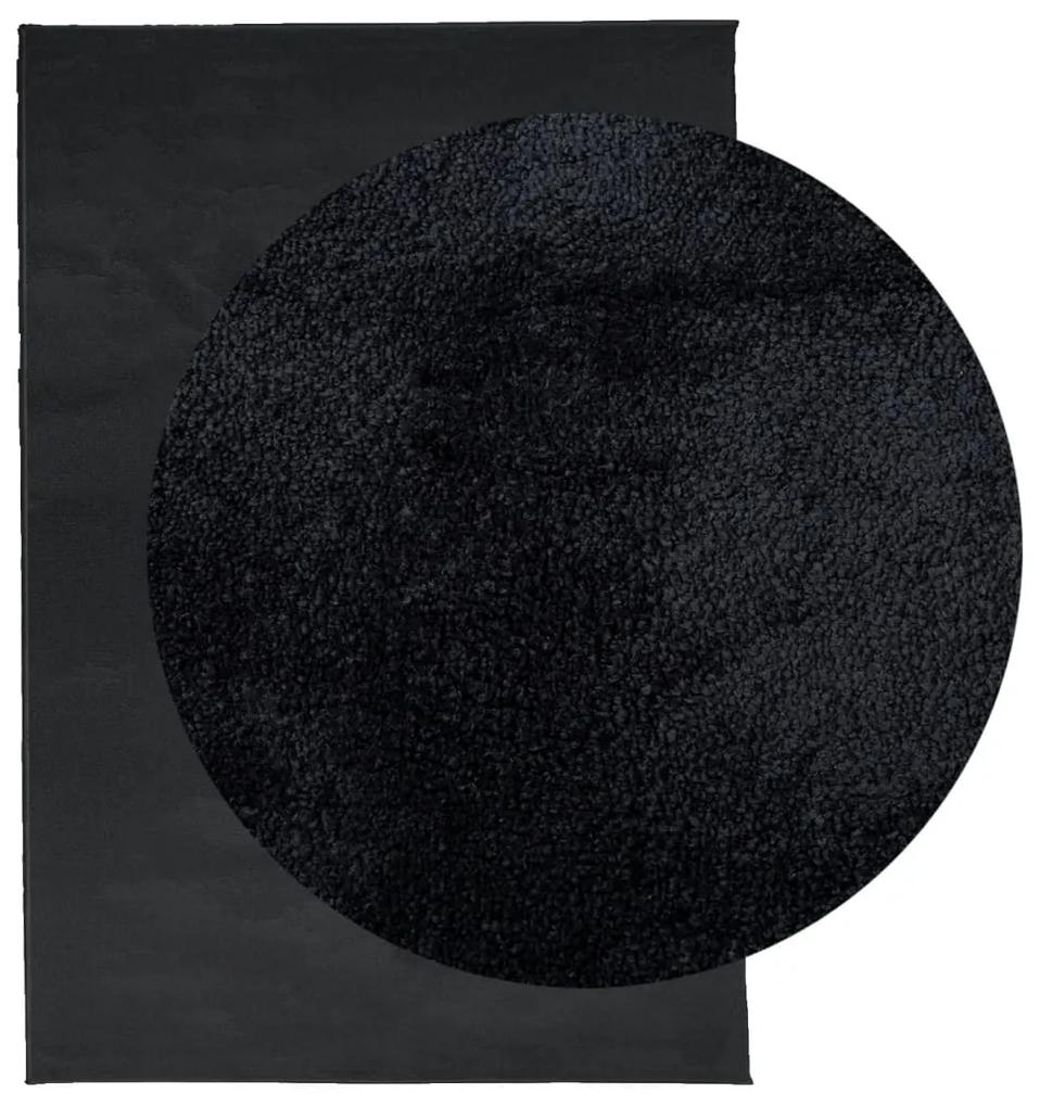vidaXL Χαλί OVIEDO με Κοντό Πέλος Μαύρο 120 x 170 εκ.