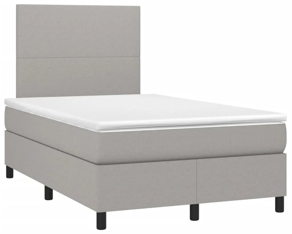 ΚΡΕΒΑΤΙ BOXSPRING ΜΕ ΣΤΡΩΜΑ ΑΝΟΙΧΤΟ ΓΚΡΙ 120X190 ΕΚ. ΥΦΑΣΜΑΤΙΝΟ 3269867