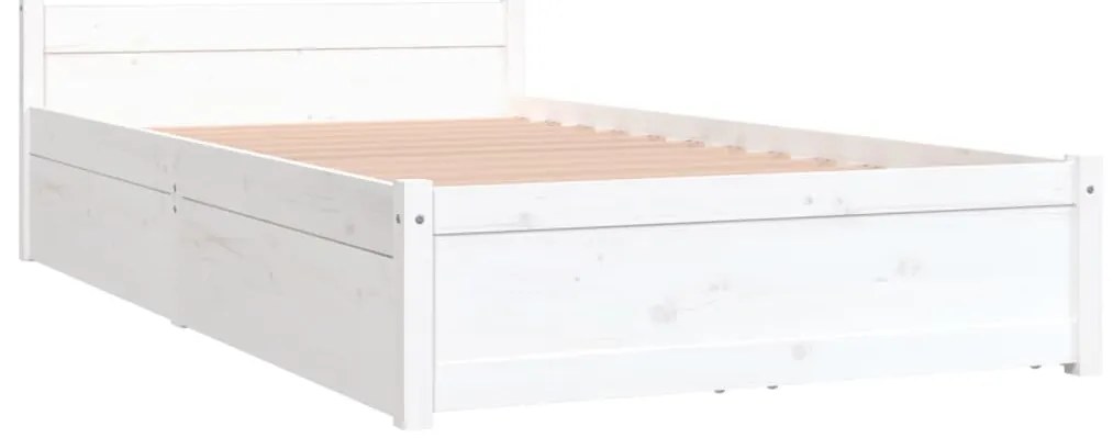 vidaXL Πλαίσιο Κρεβατιού με Συρτάρια Λευκό 100 x 200 εκ.