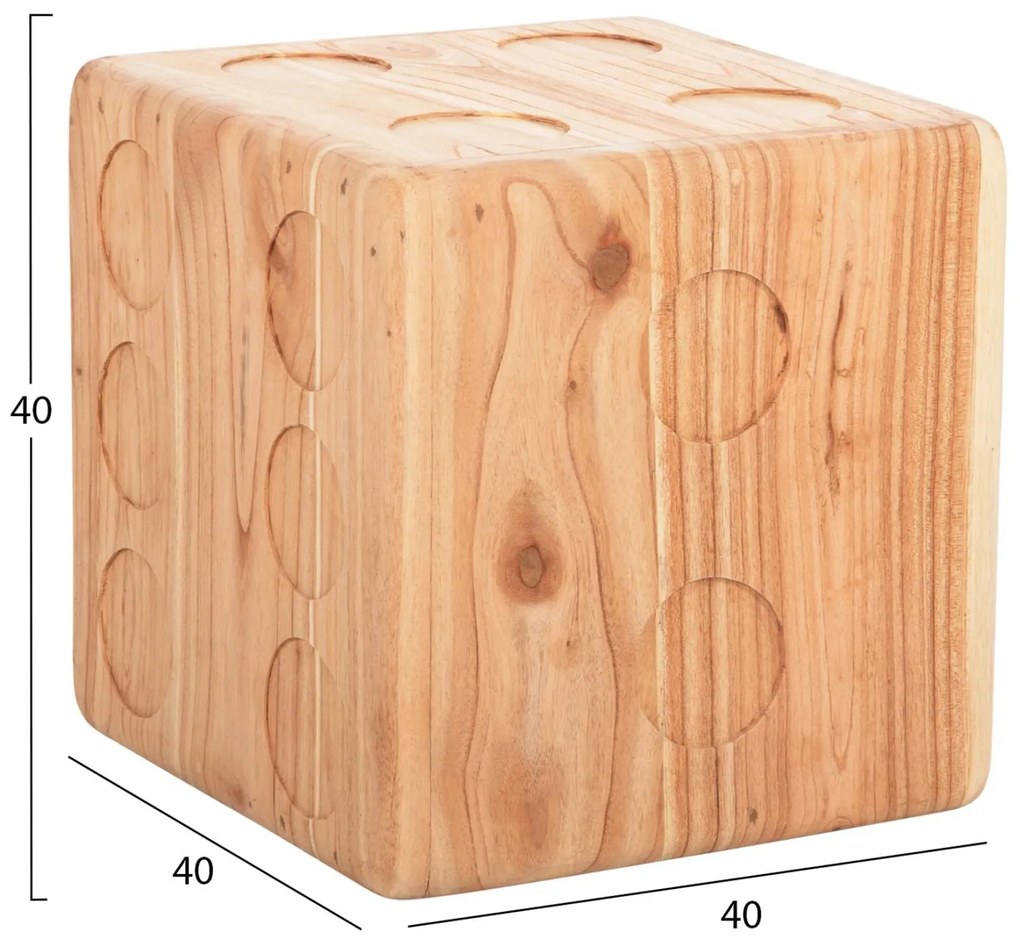 ΣΚΑΜΠΟ ΖΑΡΙ  ΞΥΛΟ ΤΕΑΚ ΣΕ ΦΥΣΙΚΟ ΧΡΩΜΑ 40x40x40 εκ.