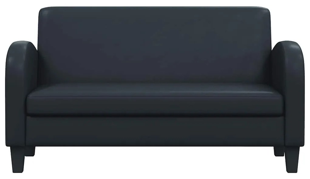 vidaXL Σετ Καναπέδων 2 Τεμαχίων Μαύρο από Συνθετικό Δέρμα