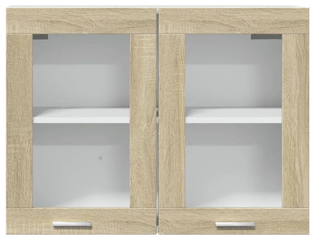 vidaXL Ντουλάπι Κρεμαστό με Τζάμι Lyon Sonoma Δρυς 80x31x60εκ.