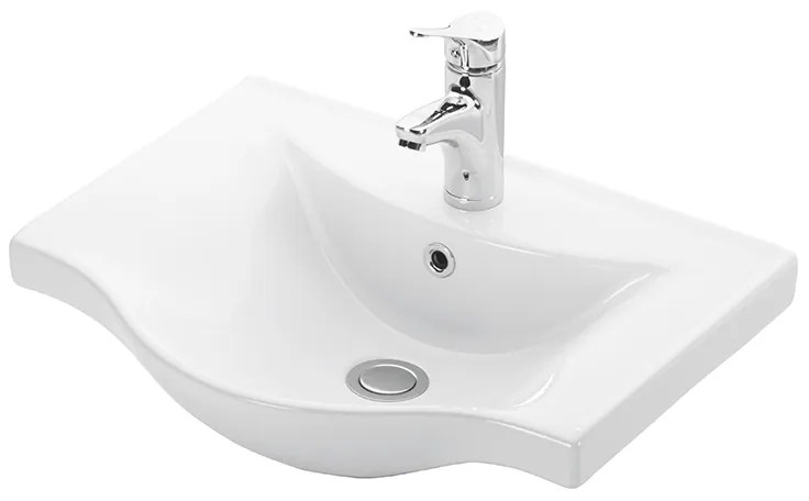 Νιπτήρας BASIC 45 γυαλιστερή πορσελάνη 45x36cm 3WAY045PC0