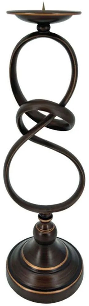 Κηροπήγιο Ακανόνιστο 15-00-23972 Φ12,5x45cm Brown Marhome Metal