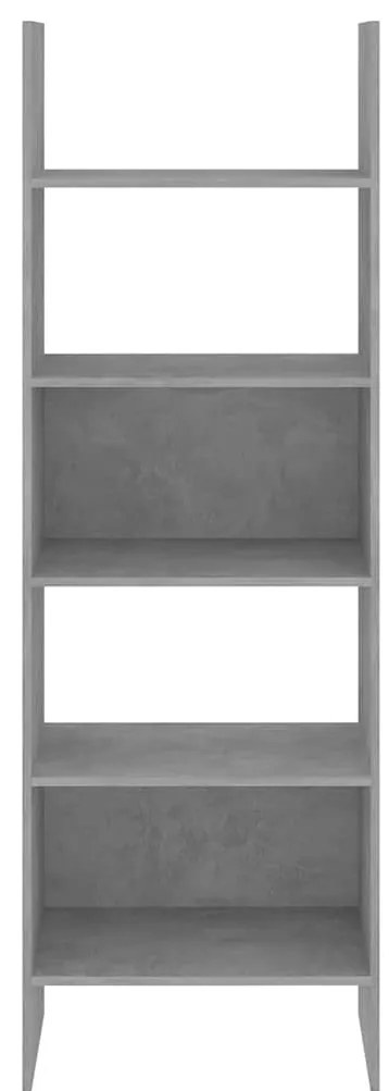 vidaXL Βιβλιοθήκη Γκρι Σκυροδέματος 60 x 35 x 180 εκ. από Επεξ. Ξύλο