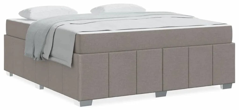vidaXL Σκελετός Κρεβατιού Taupe 180 x 200 cm ύφασμα