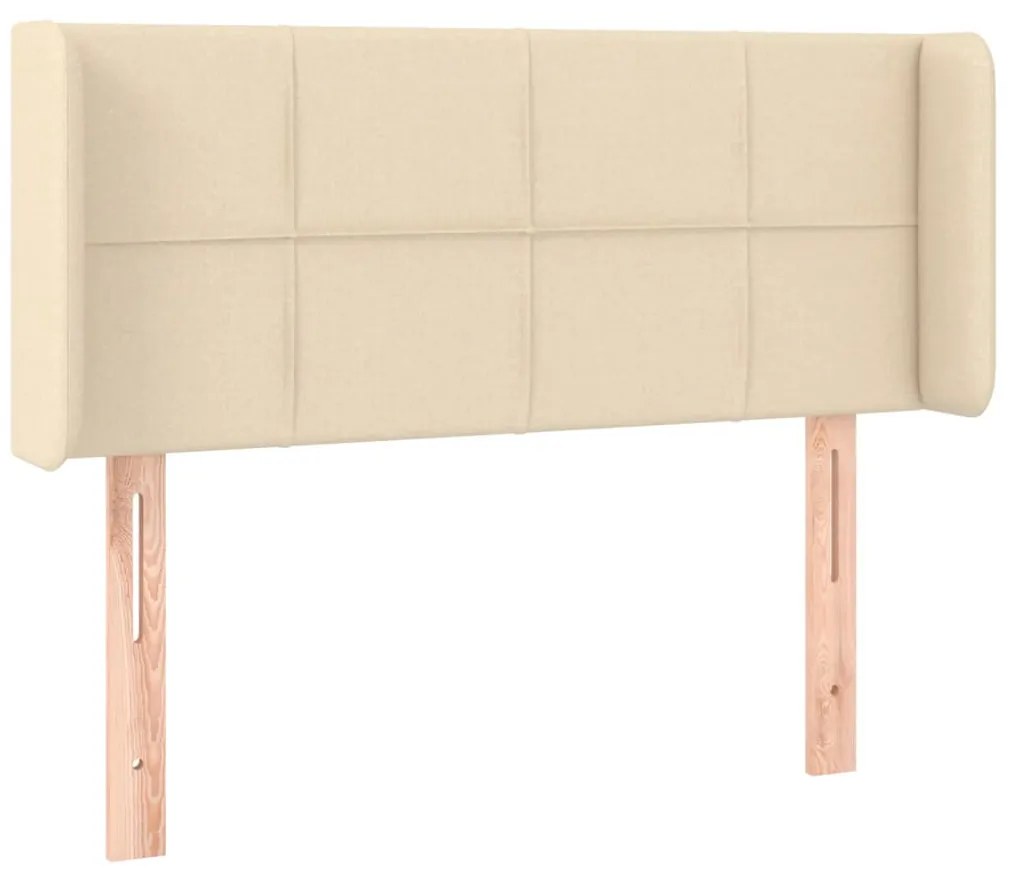 vidaXL Κεφαλάρι με Πτερύγια Κρεμ 83x16x78/88 εκ. Υφασμάτινο