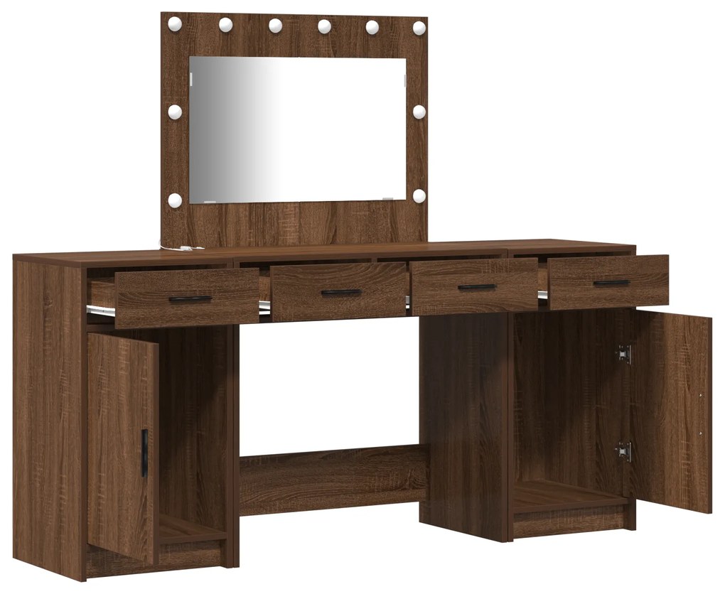 vidaXL Τραπέζι περιποίησης με συρτάρι 3 pcs Καφέ 40 x 41 x 75 εκ