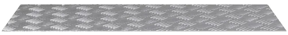 vidaXL Επιφάνειες Καρό 2 pcs Ασημί 100 x 40 cm Αλουμίνιο