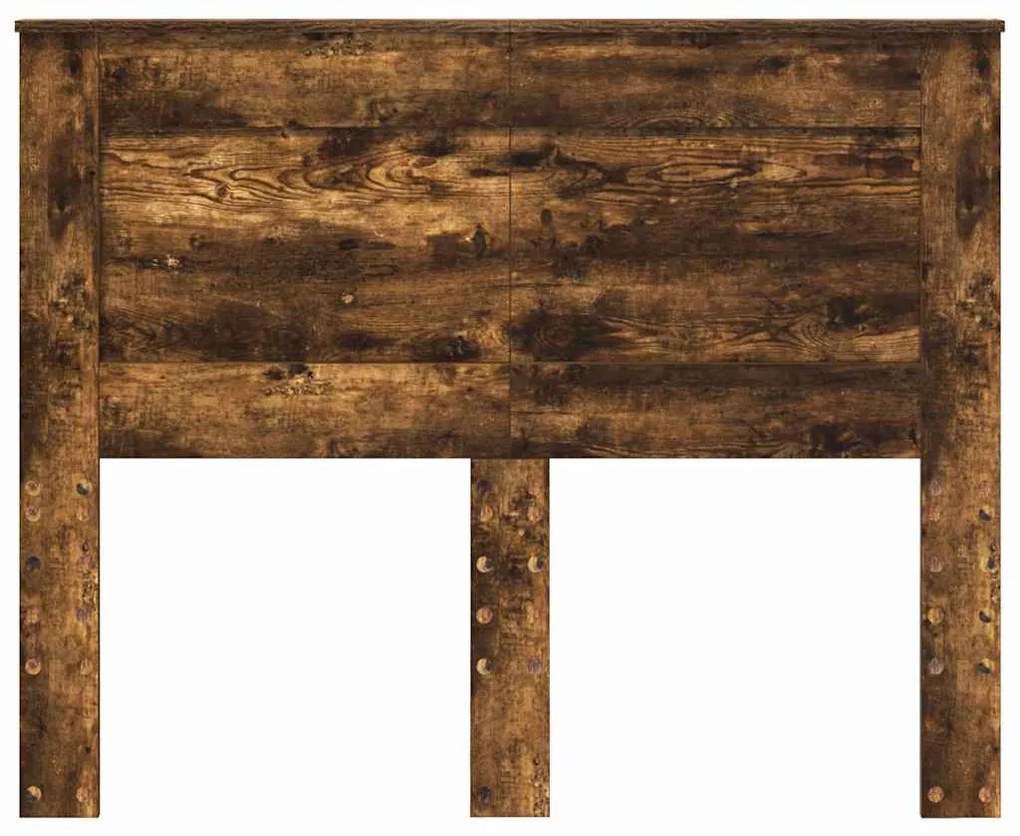 vidaXL Κεφαλάρι με κεφαλάρι Καπνιστό Δρύς 120 cm Επεξεργασμένο ξύλο