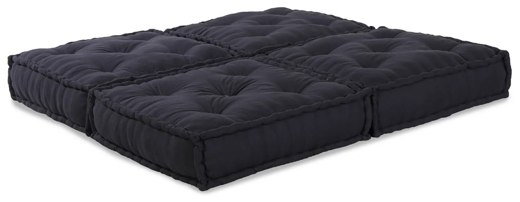 vidaXL Modular Pouffes 2 Τεμάχια Ανθρακί Υφάσματα