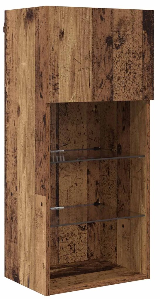 vidaXL Μονάδες Τοίχου Τηλεόρασης 6 pcs Μαύρη Οξυά Επεξεργασμένο ξύλο