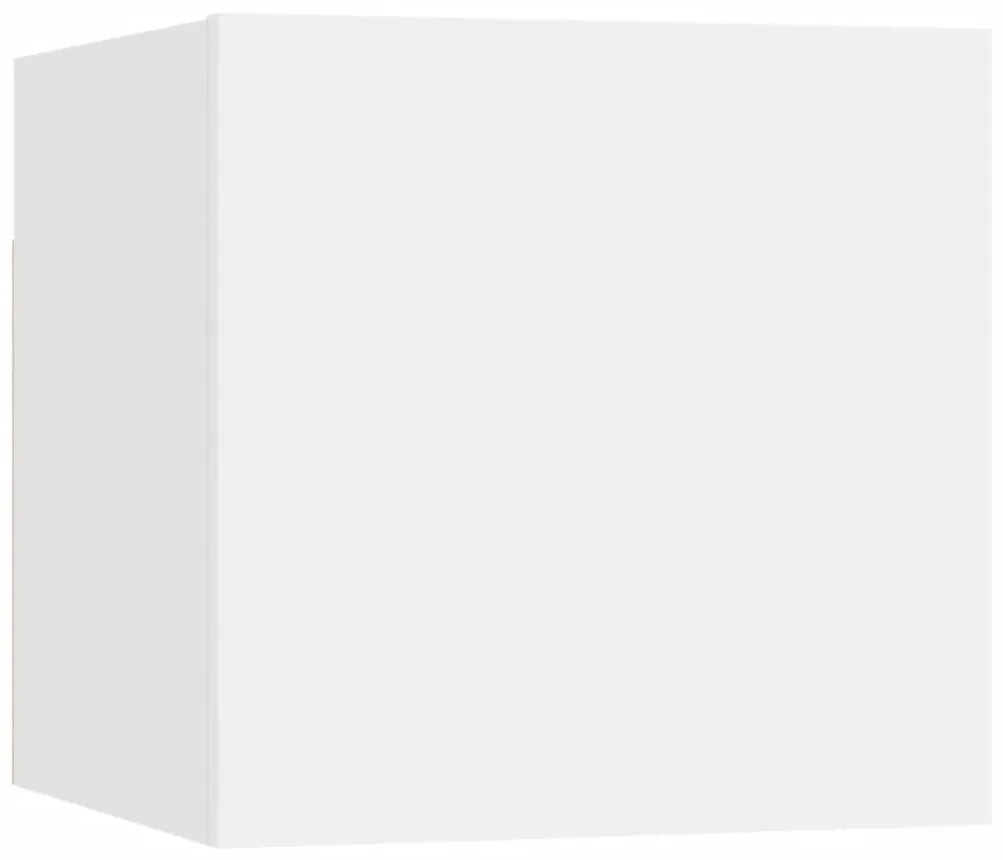 vidaXL Σετ Επίπλου Τηλεόρασης 8 Τεμαχίων Λευκό από Επεξεργασμένο Ξύλο