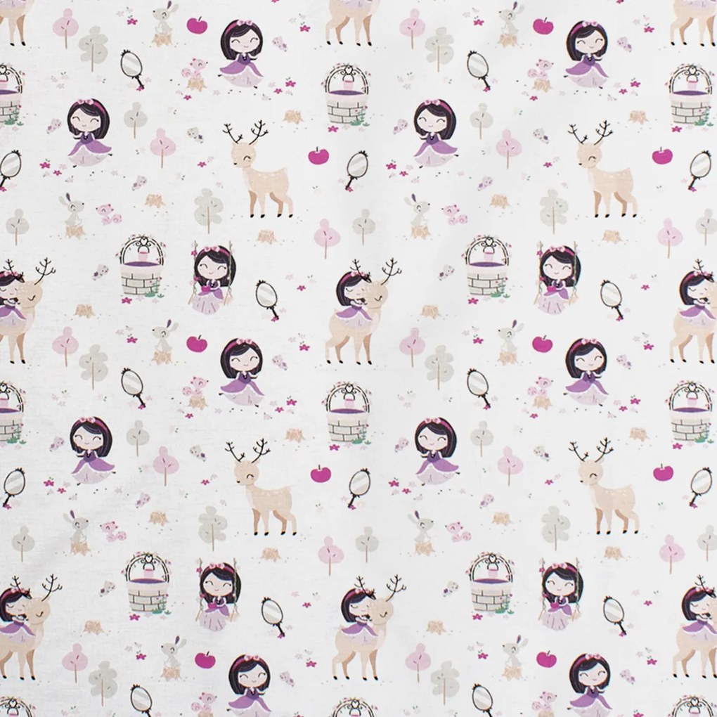 Πάνα Χασέ (80x80) Dimcol Lily &amp; Deer 179 White-Pink