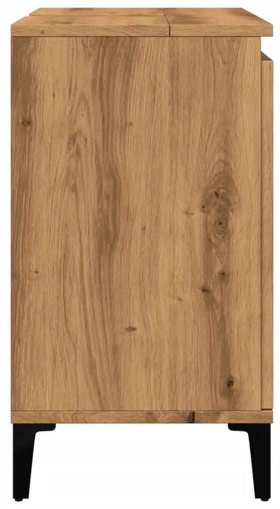 Ντουλάπι Νιπτήρα τεχνίτης Δρυς 58x33x60 εκ. Επεξεργασμένο Ξύλο - Καφέ