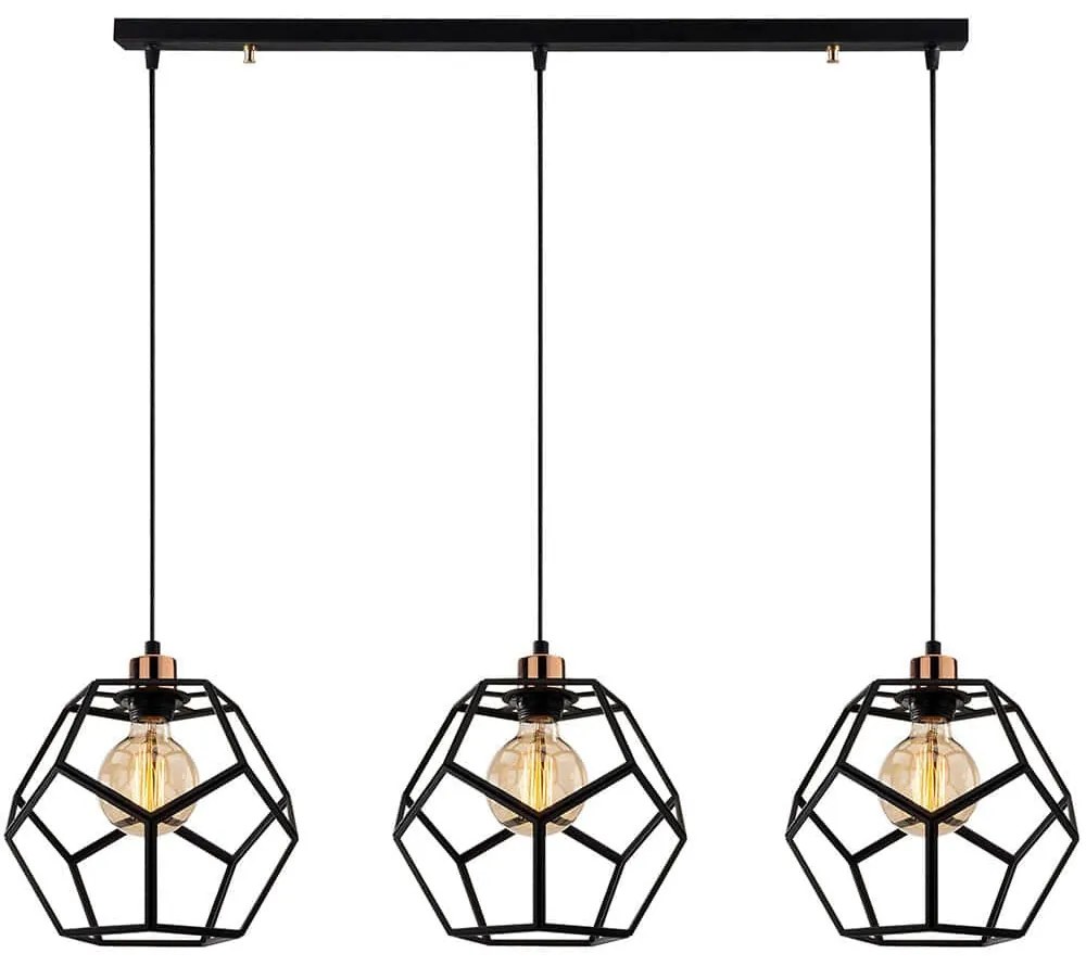 Φωτιστικό Οροφής - Ράγα Degirmen 527ABY1671 96x26x120cm 3xE27 40W Black Opviq