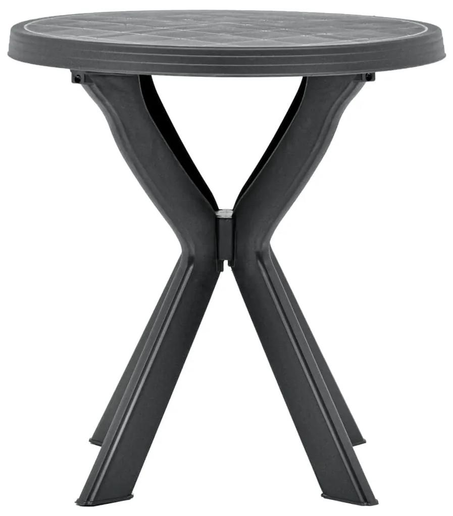 Τραπέζι Bistro Ανθρακί Ø70 εκ. Πλαστικό - Ανθρακί