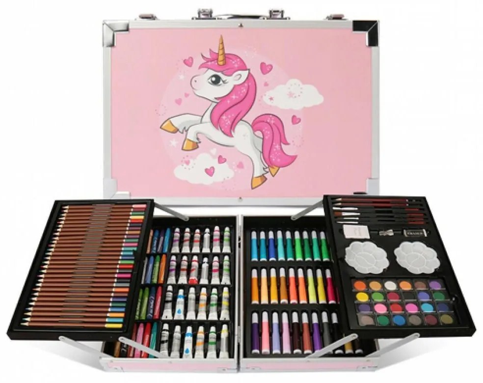 Σετ Βαλιτσάκι Ζωγραφικής με 145τμχ Unicorn