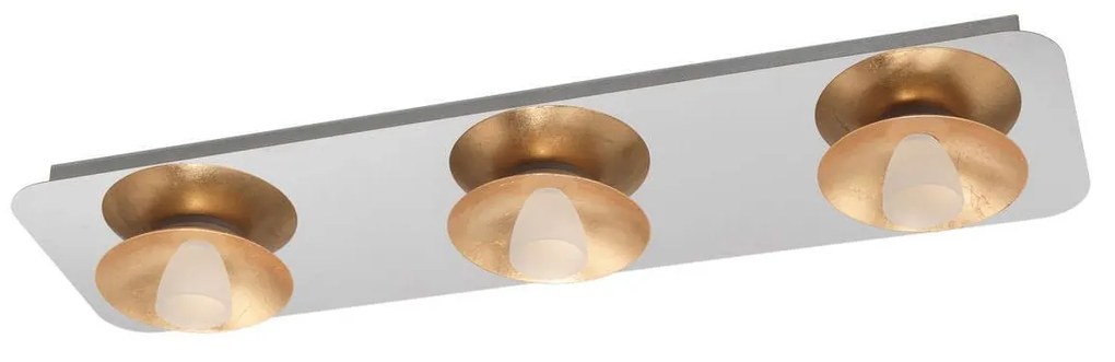 Φωτιστικό Οροφής - Πλαφονιέρα Led 97523 Silver - Gold Torano Eglo Metal