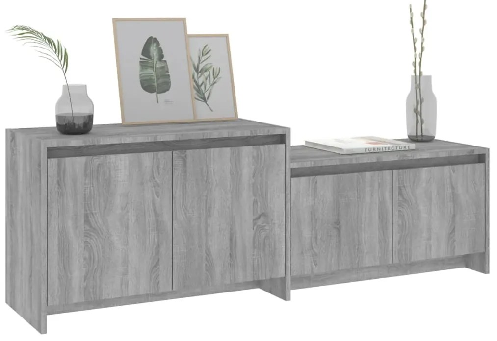 vidaXL Έπιπλο Τηλεόρασης Γκρι Sonoma 146,5x35x50 εκ. Επεξεργ. Ξύλο