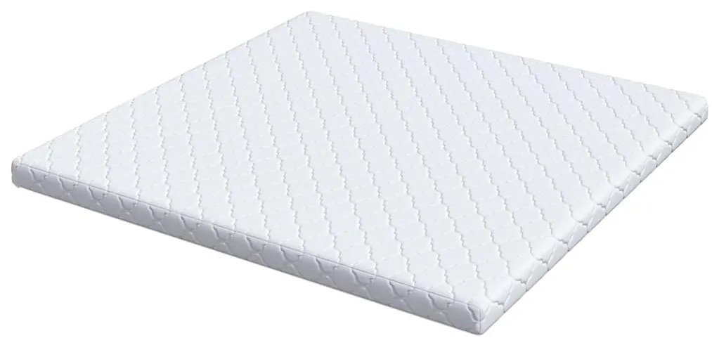 vidaXL Στρώμα με Επίστρωμα Καρύδας Λευκό 200 x 180 cm PU Αφρός
