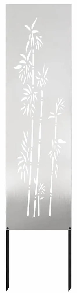 vidaXL Οθόνη Ιδιωτικότητας Κήπου Ασημί 32 χ 140 εκ Ανοξείδωτο ατσάλι