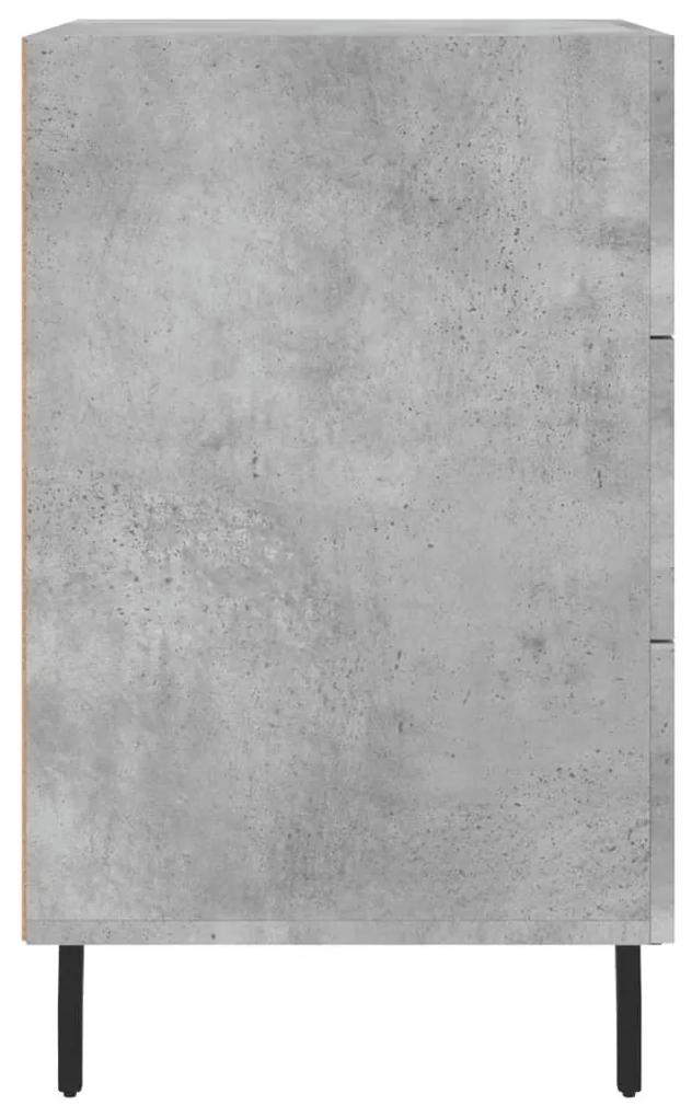 Κομοδίνο Γκρι Σκυροδέματος 40x40x66 εκ. από Επεξεργασμένο Ξύλο - Γκρι