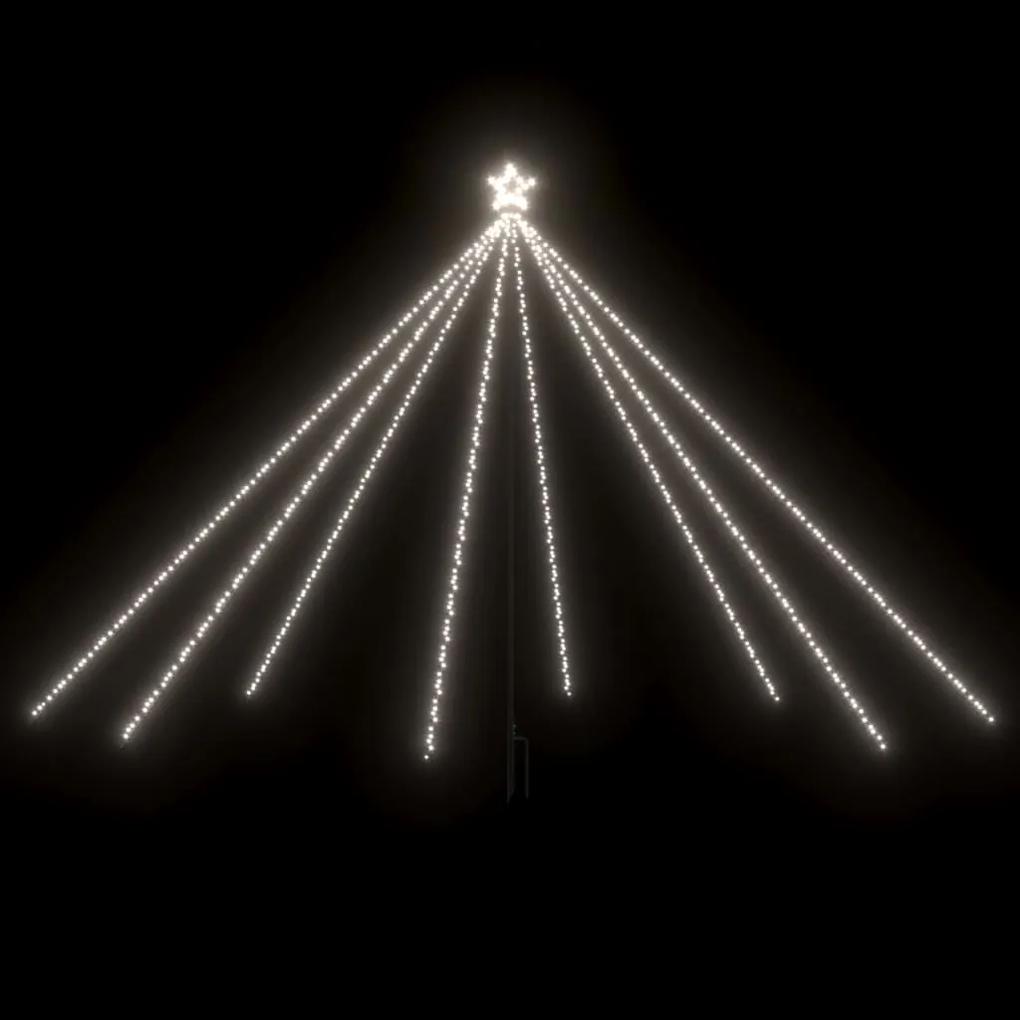 vidaXL Χριστ. Δέντρο από Φωτάκια Εσ/Εξ Χώρου Ψυχ. Λευκό 3,6 μ. 576 LED