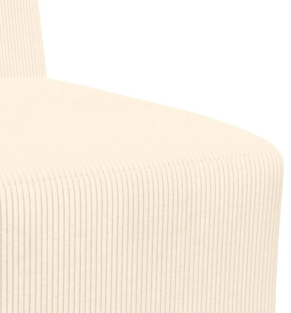 vidaXL Μοναδικός Καναπές χωρίς Χερούλια Κρεμ 55 x 74 x 82 εκ. Βελούδο