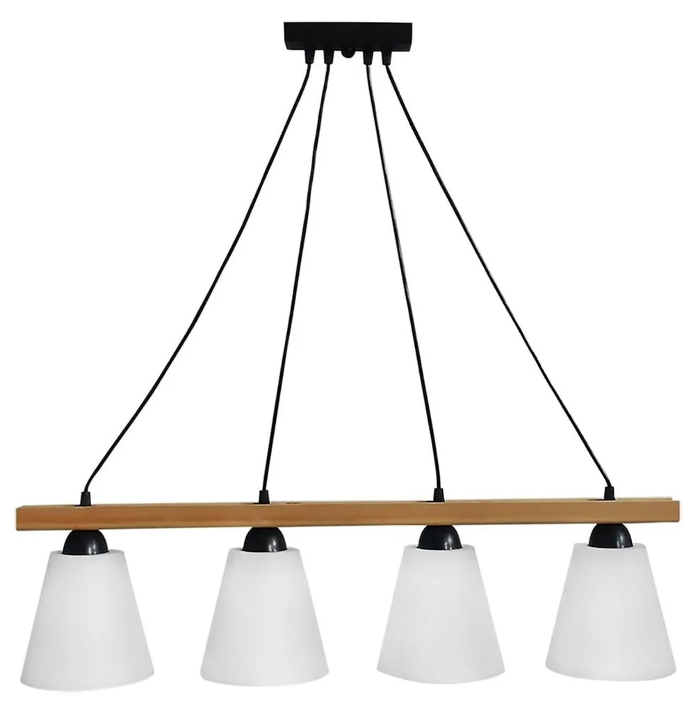 Φωτιστικό Οροφής Πολύφωτο Ράγα FUN-01 31-0404 White Wood