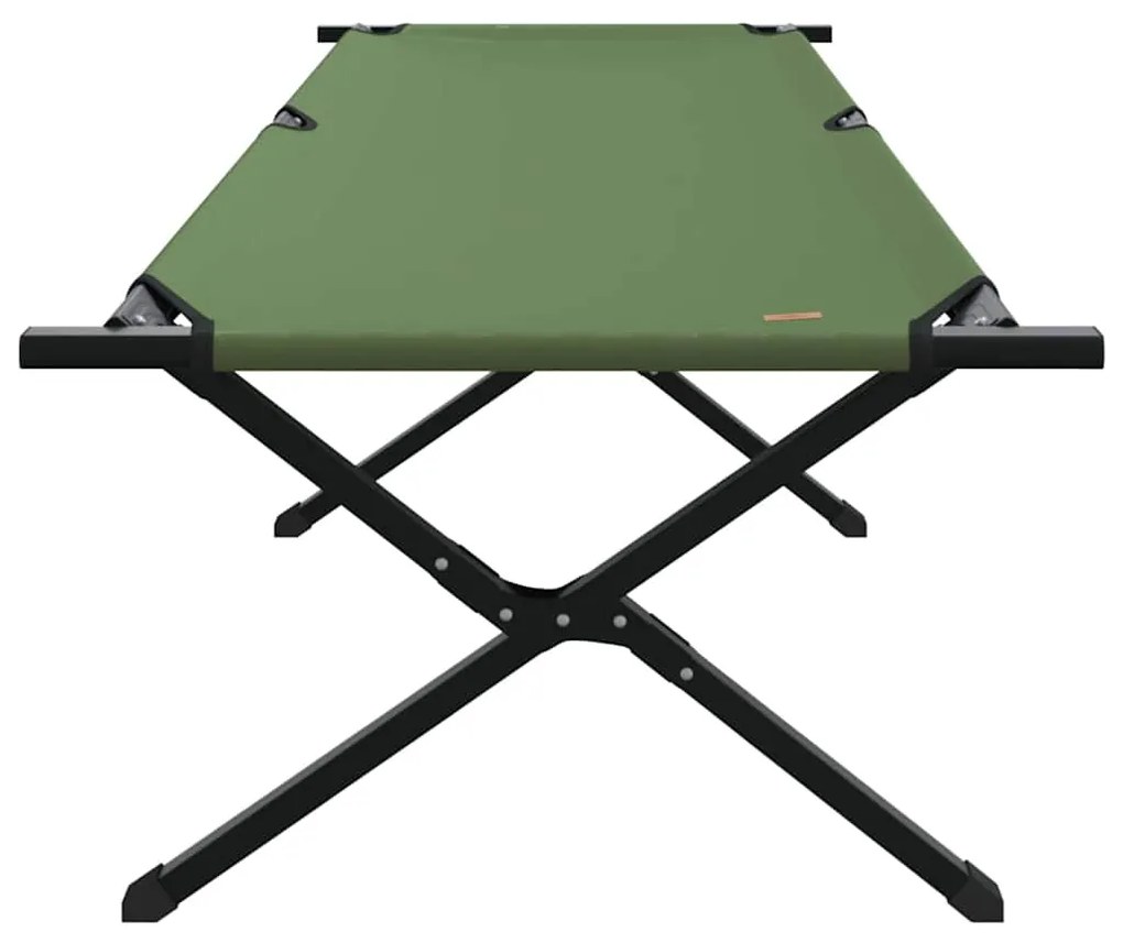 vidaXL Αναδιπλούμενο Κρεβάτι Κάμπινγκ 2 pcs Πράσινο 210 x 80 x 46 εκ.