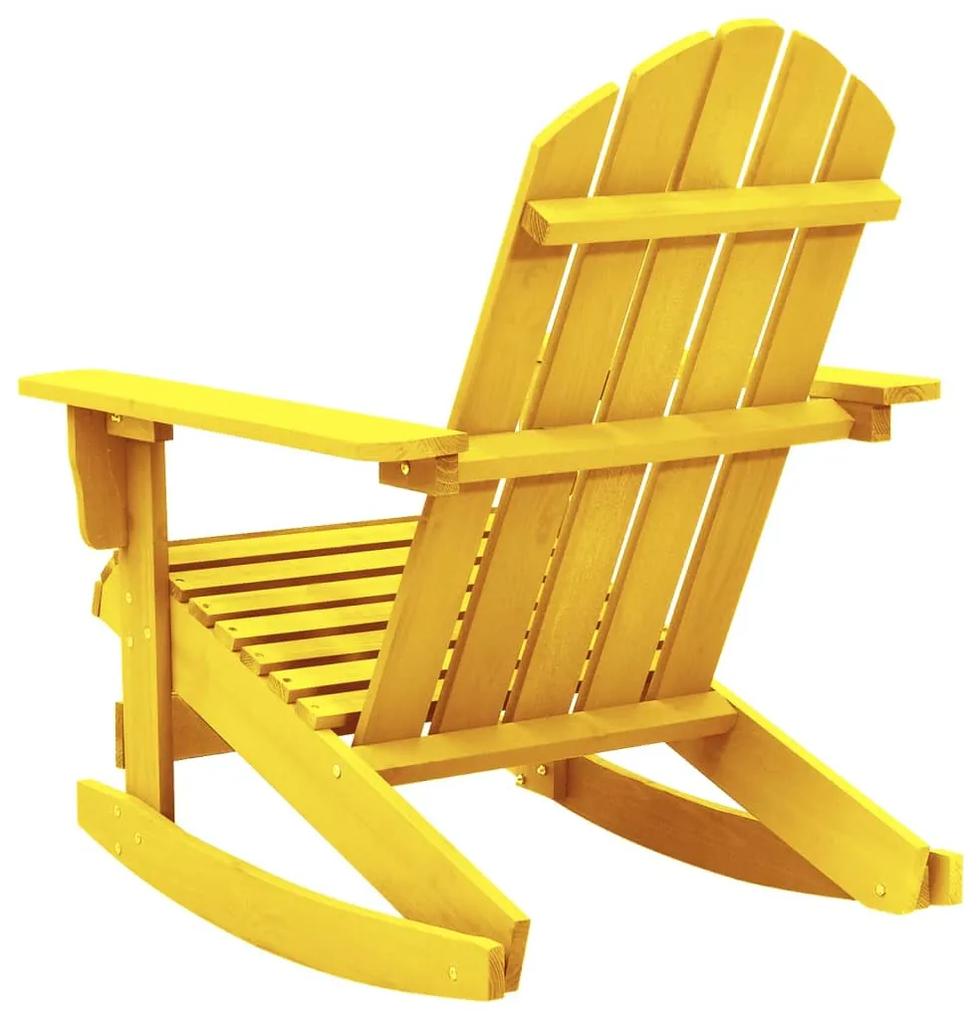 vidaXL Καρέκλα Κήπου Adirondack Κουνιστή Κίτρινη από Μασίφ Ξύλο Ελάτης