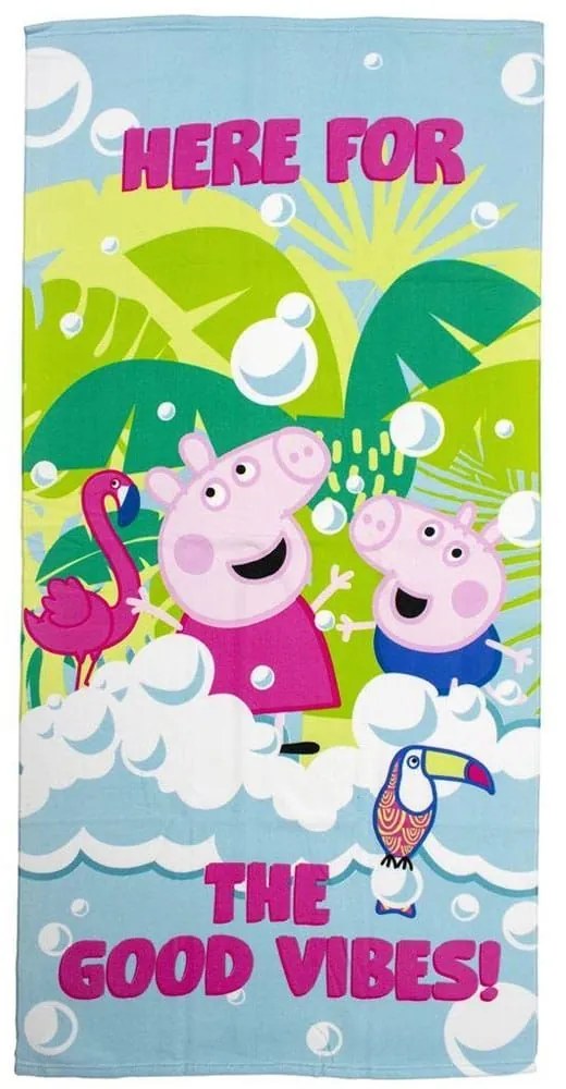 Πετσέτα Θαλάσσης Παιδική Quick Dry Hasbro Peppa Pig 12 Green DimCol Beach 70x140cm Microfiber