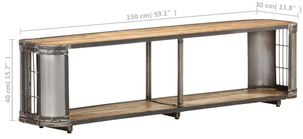 vidaXL Έπιπλο Τηλεόρασης 150 x 30 x 40 εκ. από Μασίφ Ξύλο Μάνγκο
