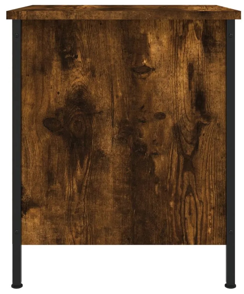 vidaXL Κομοδίνο Καπνιστή Δρυς 40 x 42 x 50 εκ. από Επεξεργασμένο Ξύλο