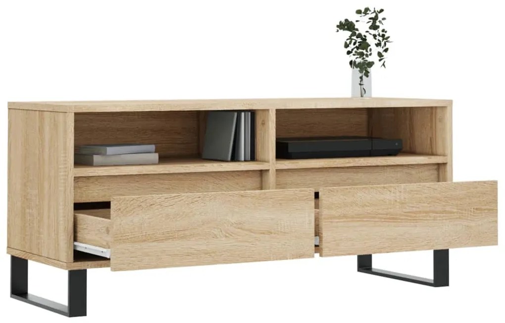 vidaXL Έπιπλο Τηλεόρασης Sonoma Δρυς 100 x 34,5 x 44,5 εκ. Επεξ. Ξύλο