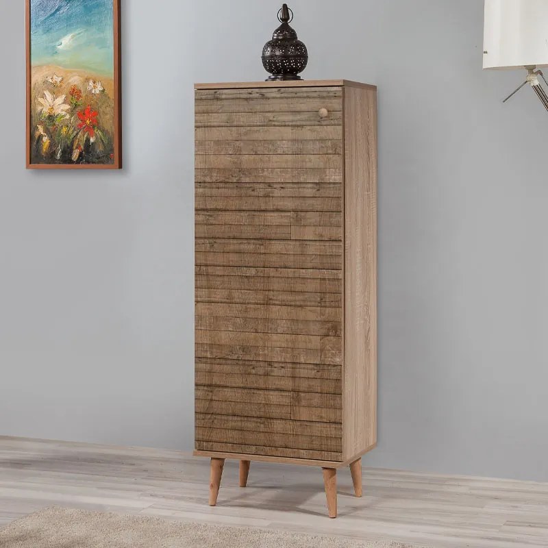 Παπουτσοθήκη - Ντουλάπι Soho Megapap χρώμα sonoma 50x38x135εκ.