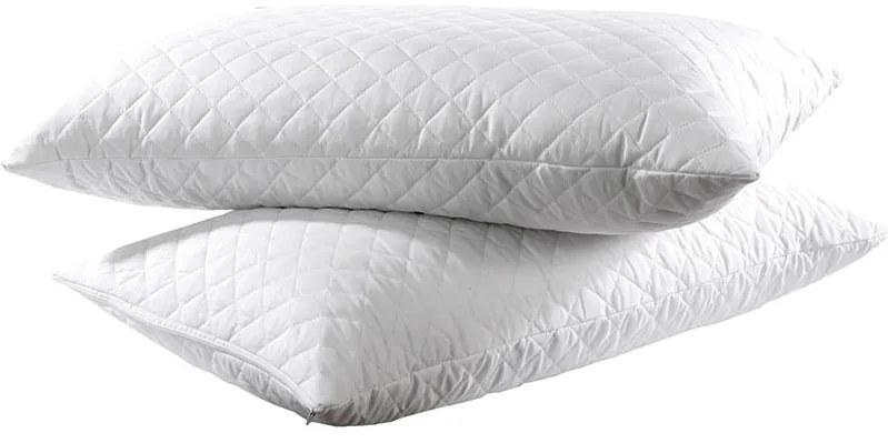 Ζεύγος καπιτονέ προστατευτικές μαξιλαροθήκες Λευκό 50x80  Beauty Home