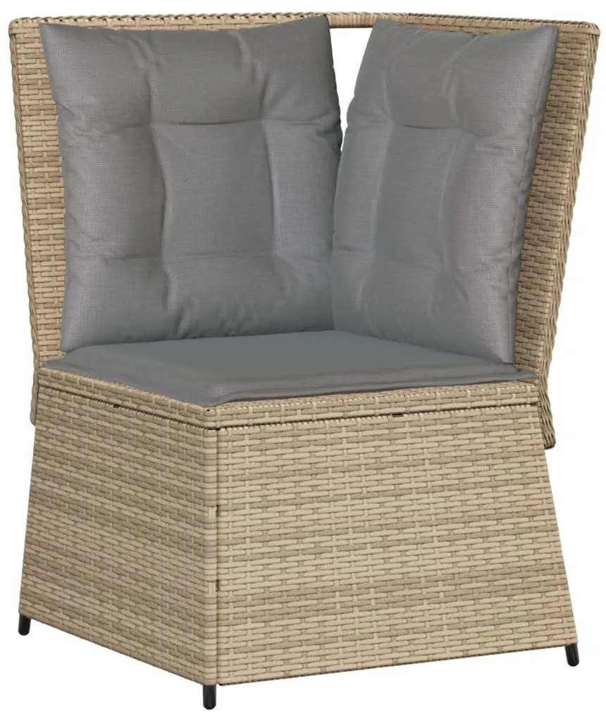 vidaXL Σαλόνι Κήπου Σετ 5 Τεμαχίων Μπεζ Συνθετικό Ρατάν με Μαξιλάρια