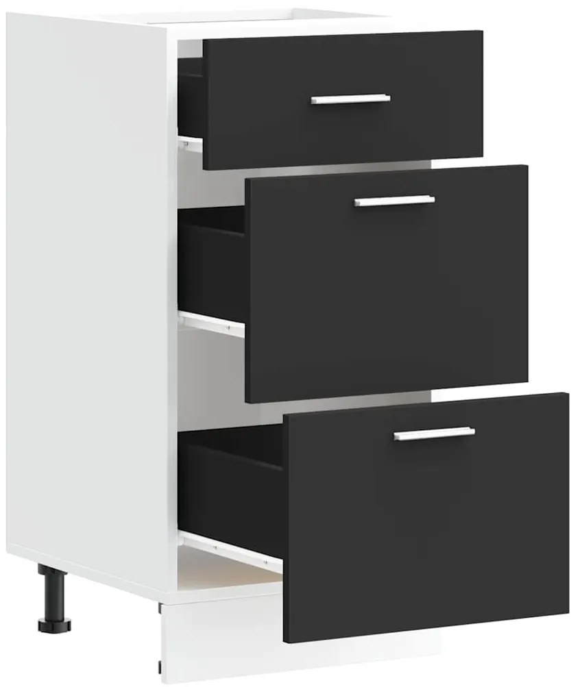 vidaXL Κάτω ντουλάπι Lyon μαύρο 40x46x81,5 cm Κατασκευασμένο ξύλο