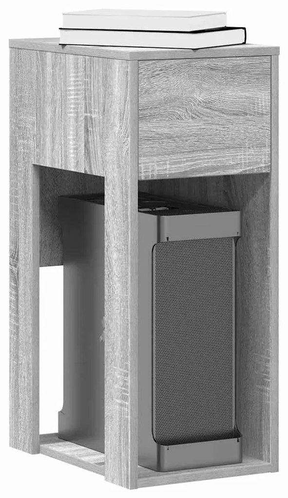 Βάση πύργου υπολογιστή με συρτάρι Γκρι Sonoma 30x44x74 εκ.