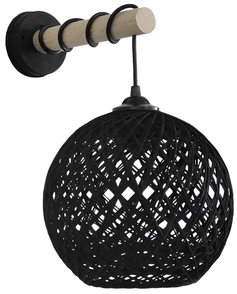 Απλίκα Τοίχου Heronia Silk 31-1155 Rope Black