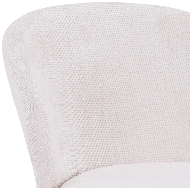 Καρέκλα Karg λευκό ύφασμα-πόδι μαύρο μέταλλο 57x62x80εκ 57x62x80 εκ.