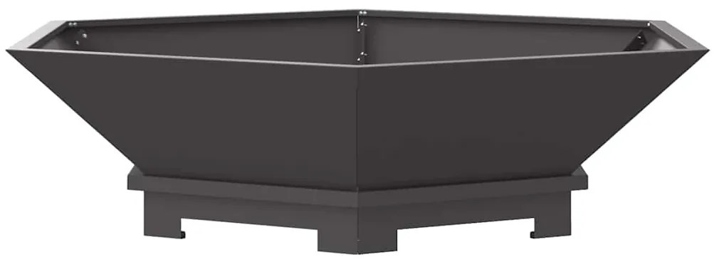 vidaXL Φωτιά Πυρκαγιάς Εξαγωνική Μαύρη 100x100x28 εκ Ατσάλι