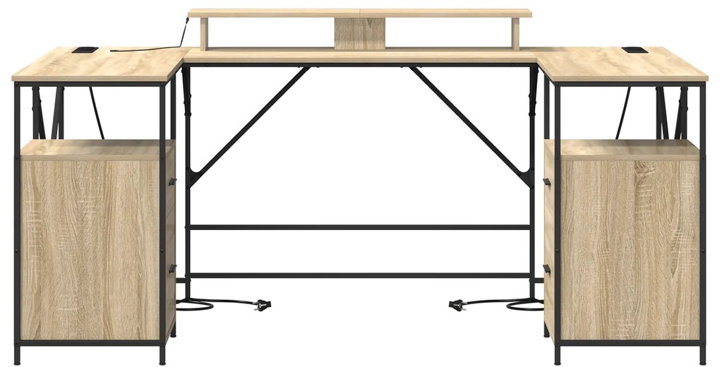 vidaXL Γραφείο Sonoma Oak 182 x 101 x 87.5 εκ. Επεξεργασμένο ξύλο